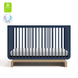 Santorini midnight blue with driftwood crib with GGG and PTPA logos on top left