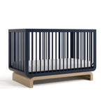 Santorini midnight blue with driftwood crib angle view