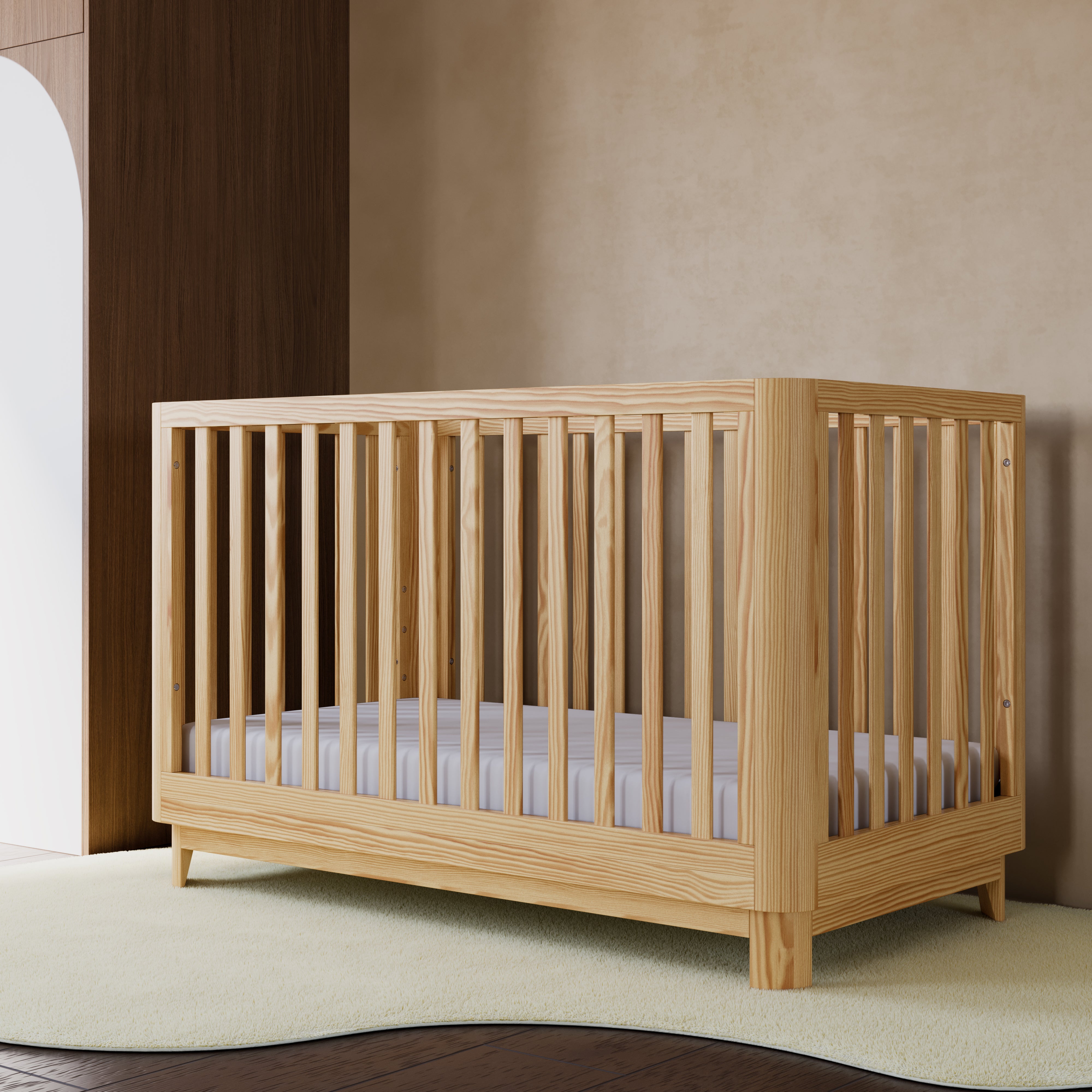 Santos 3-in-1 Convertible Crib in a bedoom