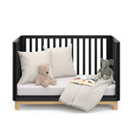 3-in-1 black convertible crib different version front view