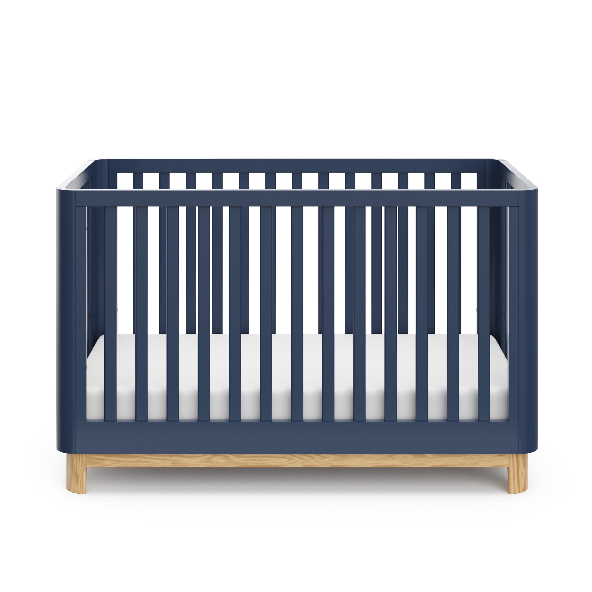 3-in-1 convertible crib different version front view
