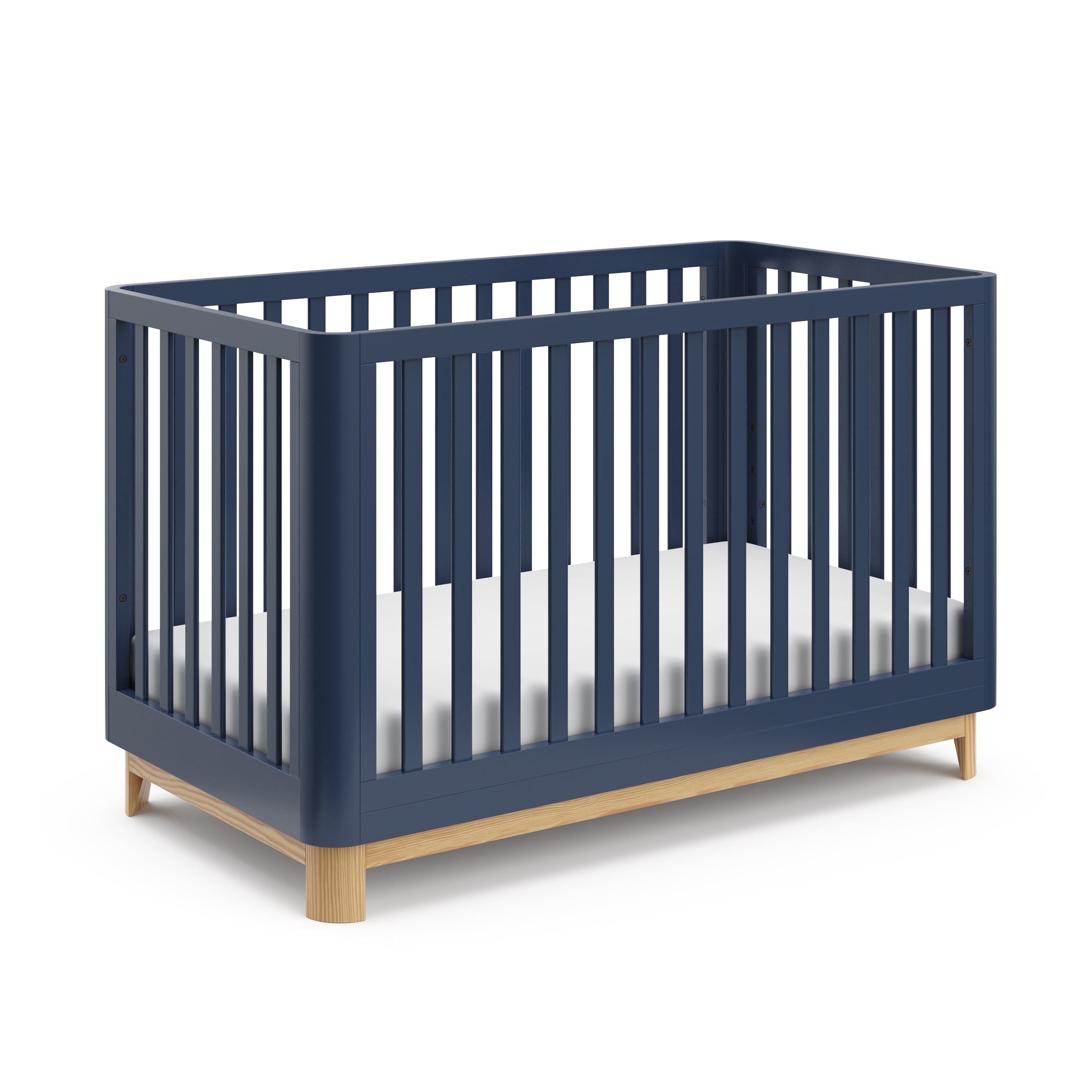 3-in-1 convertible crib different version side view