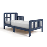 Pasadena midnight blue toddler bed angle view