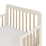 Pasadena frosted oat with driftwood toddler bed close up of headboard