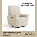 Santorini ivory corduroy glider style callout