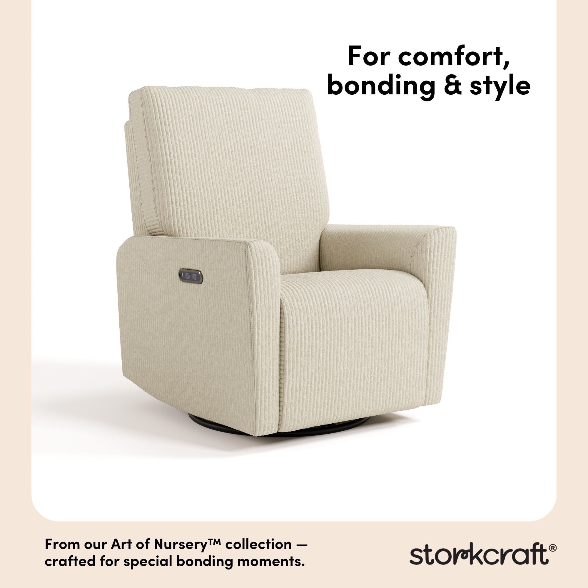 santorini ivory corduroy recliner style callout