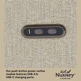 Santorini dune basketweave glider dual USB ports callout