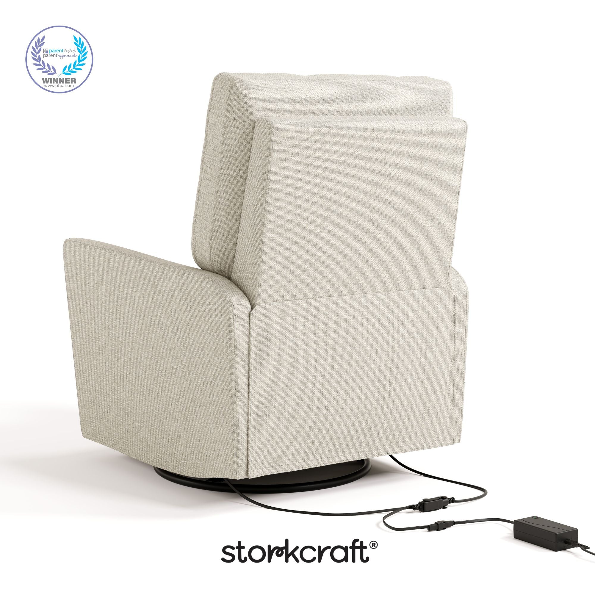 santorini dune basketweave recliner with PTPA logo on top left