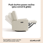 santorini dune basketweave recliner power recline callout