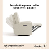 santorini dune basketweave recliner power recline callout