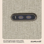 santorini dune basketweave recliner dual USB ports callout