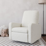 Teddi ivory boucle recliner in nursery