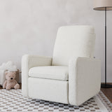 Teddi ivory boucle recliner in nursery