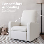 Teddi ivory basketweave recliner style callout