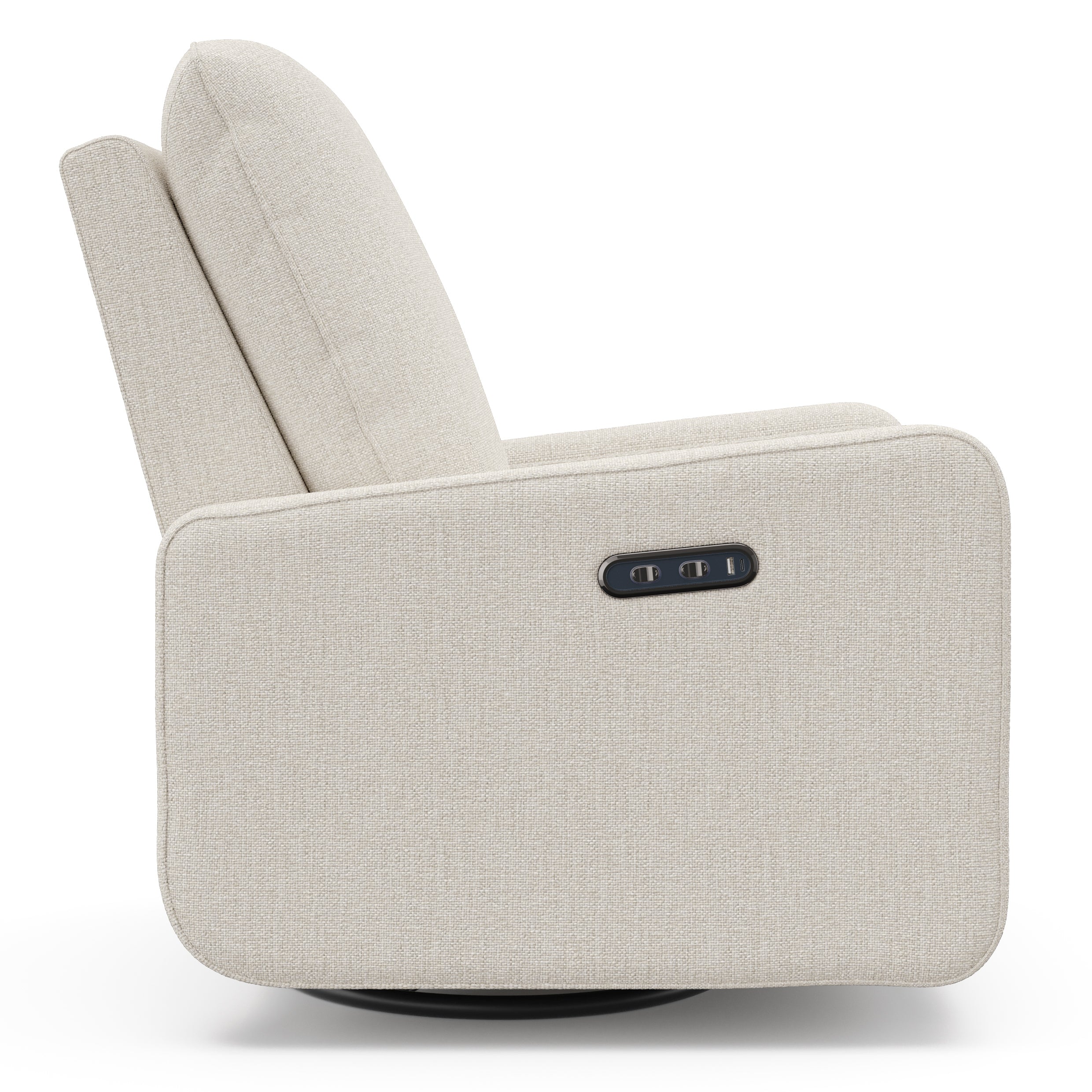 Teddi dune basketweave recliner side view