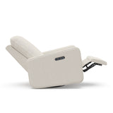 Teddi dune basketweave recliner reclined with leg rest up side view