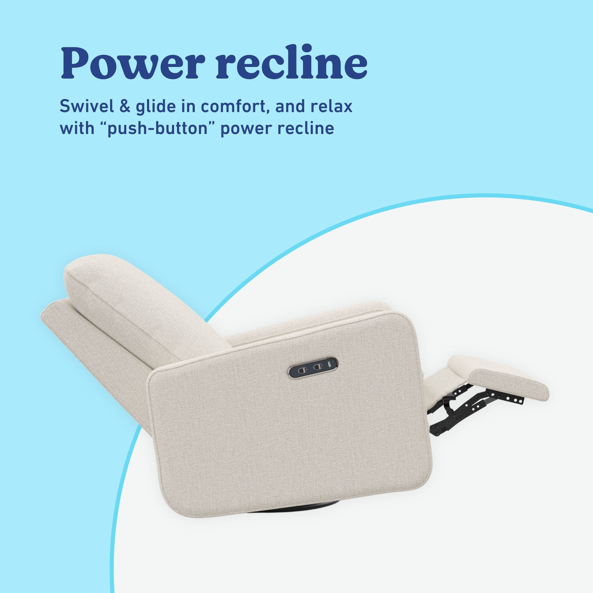 Teddi dune basketweave recliner power recline callout