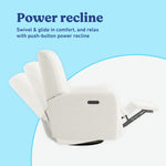 Bellwood ivory boucle recliner power recline callout