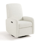 Bellwood ivory boucle power recliner angle view