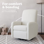 Bellwood ivory basketweave recliner in nursery lifestyle callout