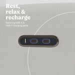 Bellwood ivory basketweave recliner dual USB ports callout