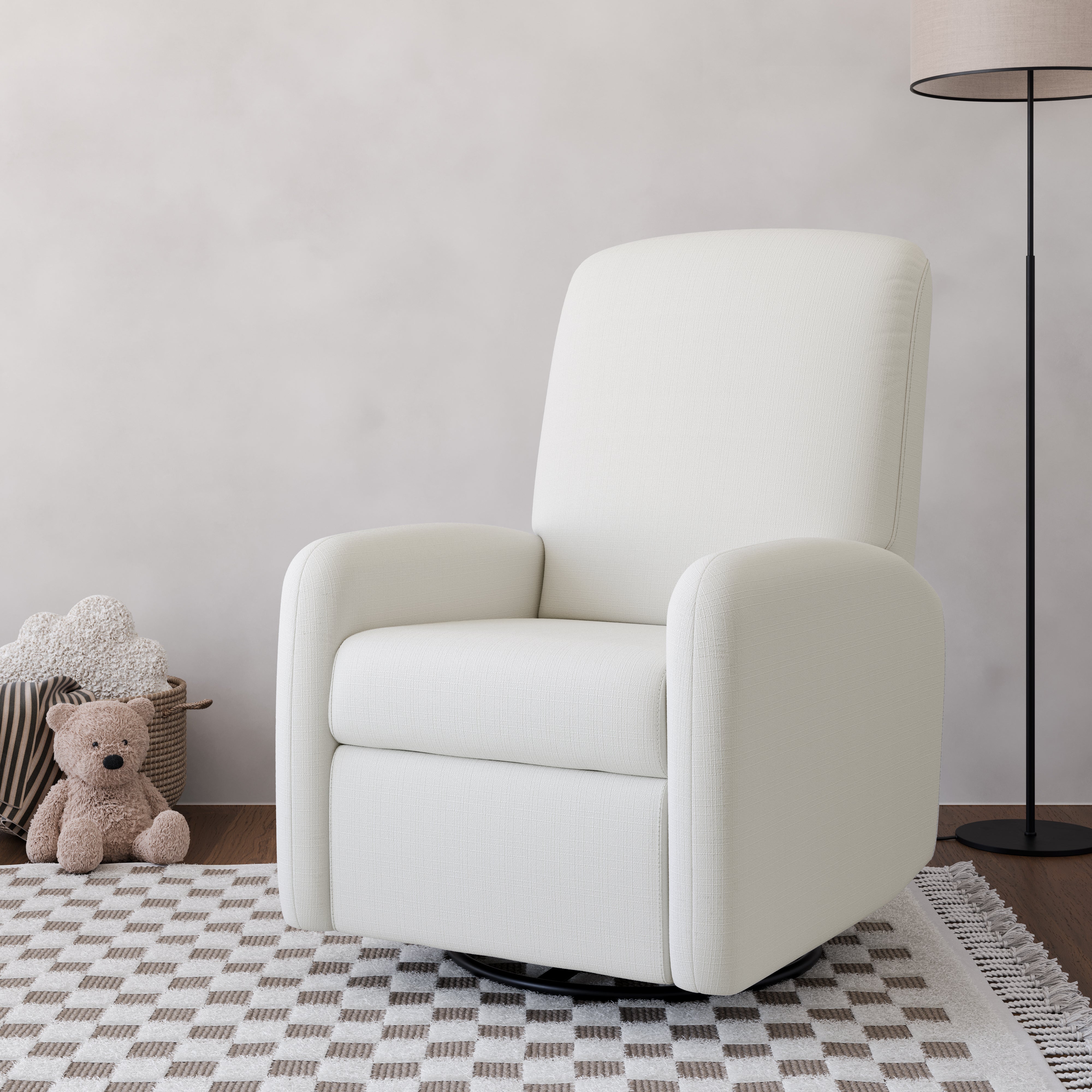 Bellwood ivory basketweave power recliner in nursery