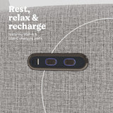 Bellwood steel basketweave recliner dual USB ports callout