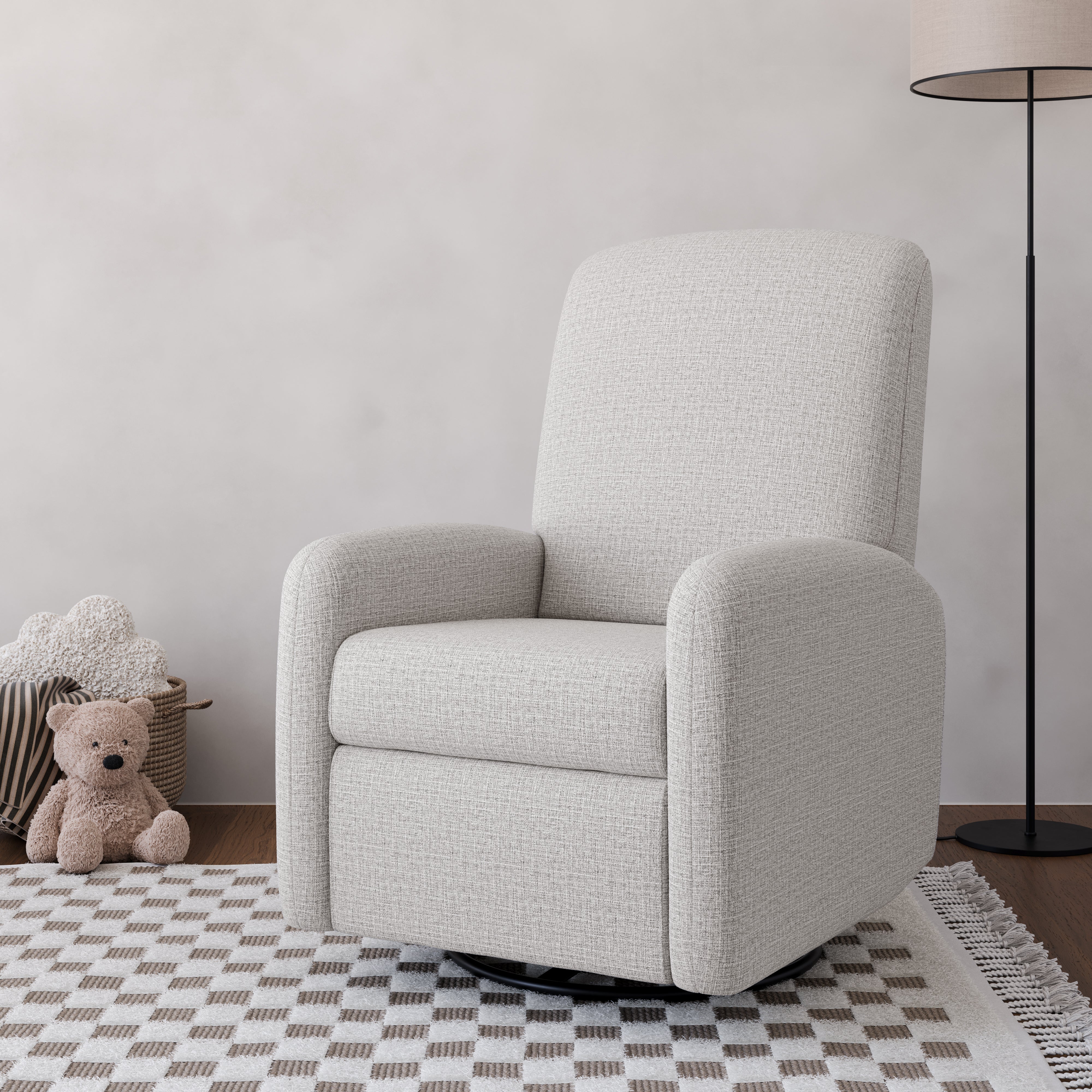 Bellwood steel basketweave power recliner in nursery