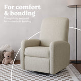 Bellwood dune basketweave recliner in nursery lifestyle callout