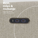 Bellwood dune basketweave recliner dual USB ports callout