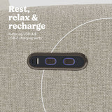 Bellwood dune basketweave recliner dual USB ports callout