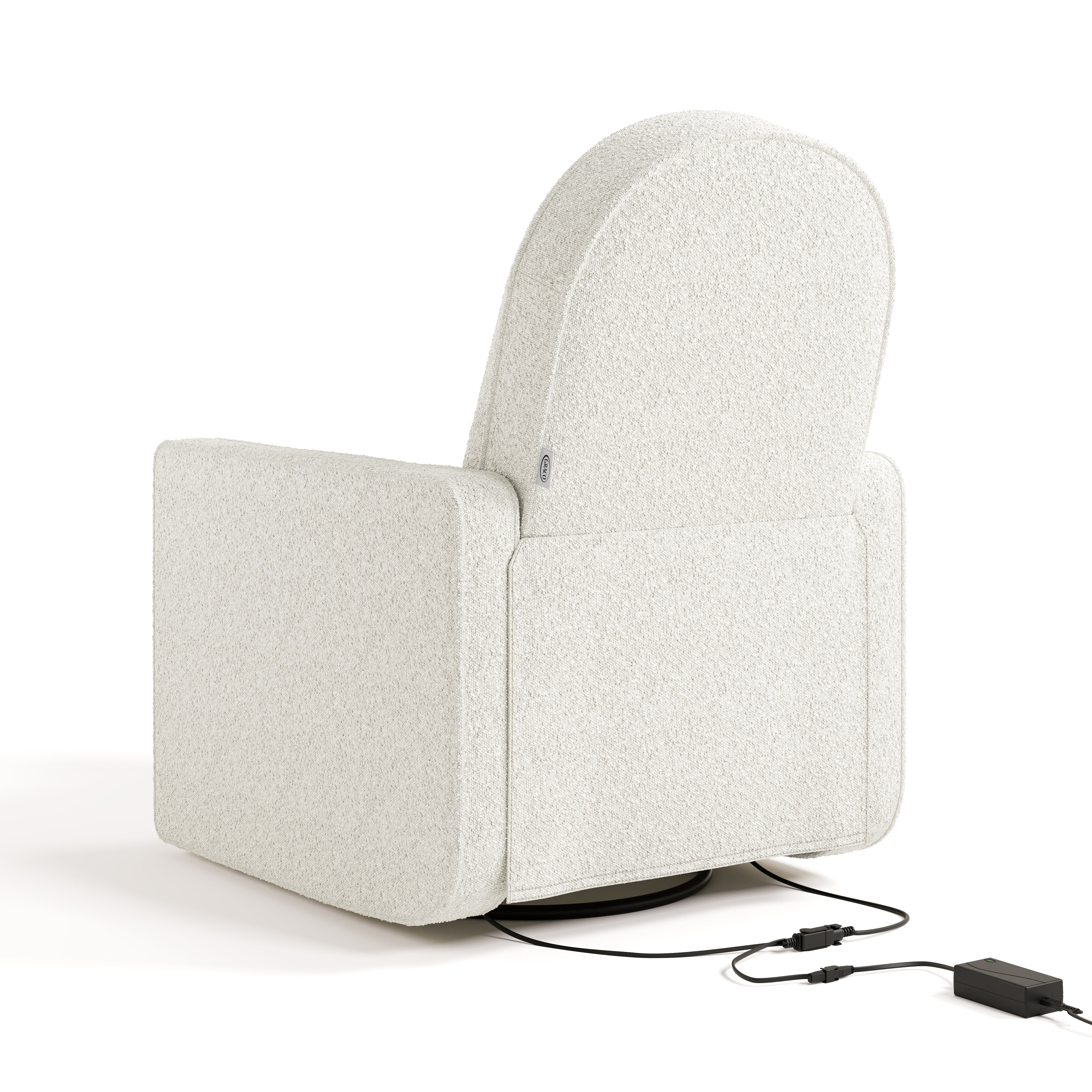 Back view of Olivia Power Recliner in Ivory Boucle
