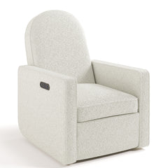 Angle view of Olivia Power Recliner in Ivory Boucle