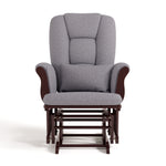 Tuscany espresso with gray swirl glider front view