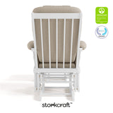 Tuscany white with taupe swirl glider and ottoman with GGG and PTPA logos on top right