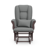 Tuscany espresso with gray glider front view