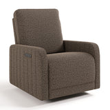 Kyoto mountain brown boucle power recliner angle view