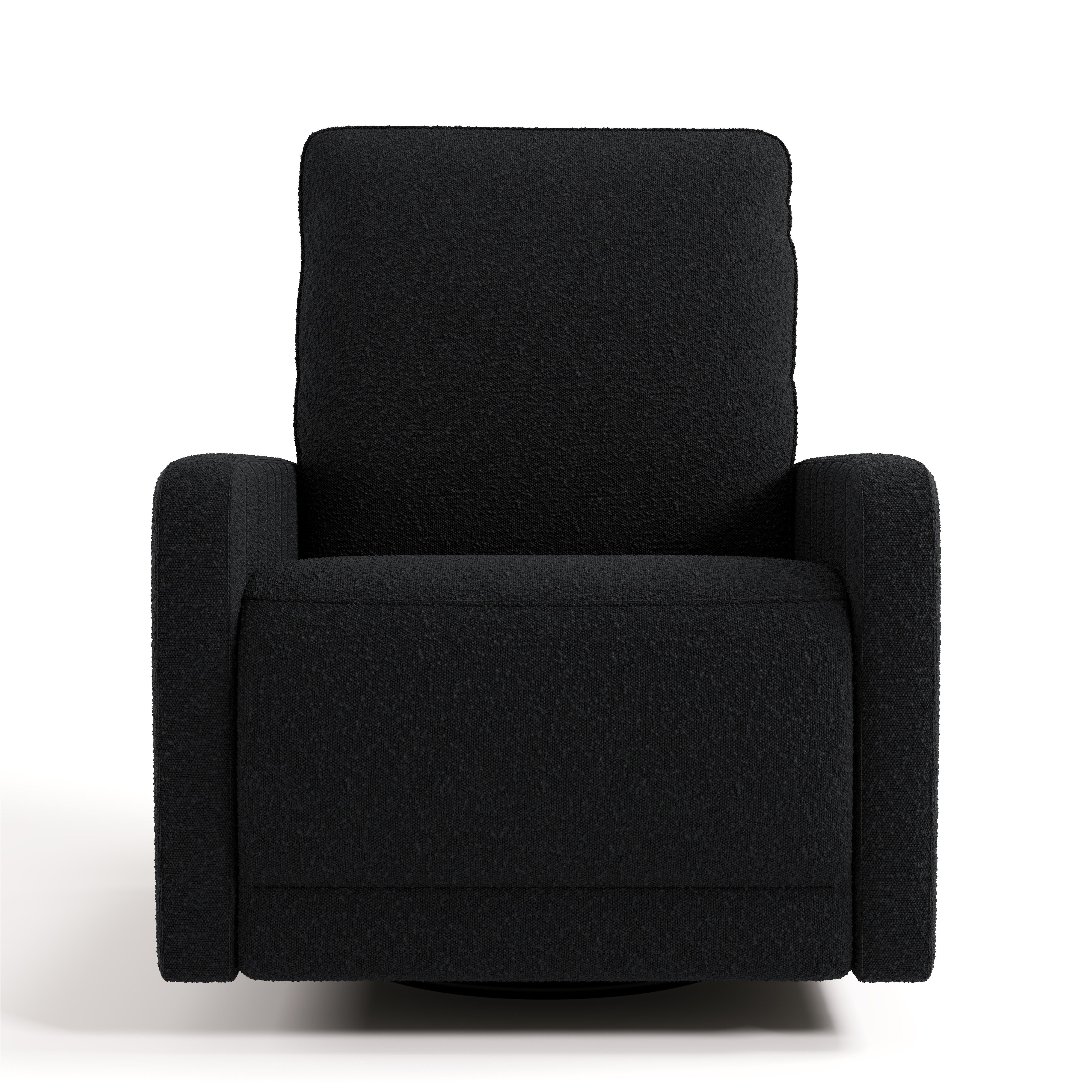 Kyoto black boucle power recliner front view
