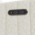 Kyoto ivory boucle recliner close up of dual USB ports