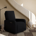 Kyoto black boucle recliner in nursery