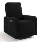 Kyoto black boucle recliner angle view