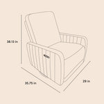 Kyoto power recliner drawing with dimensions