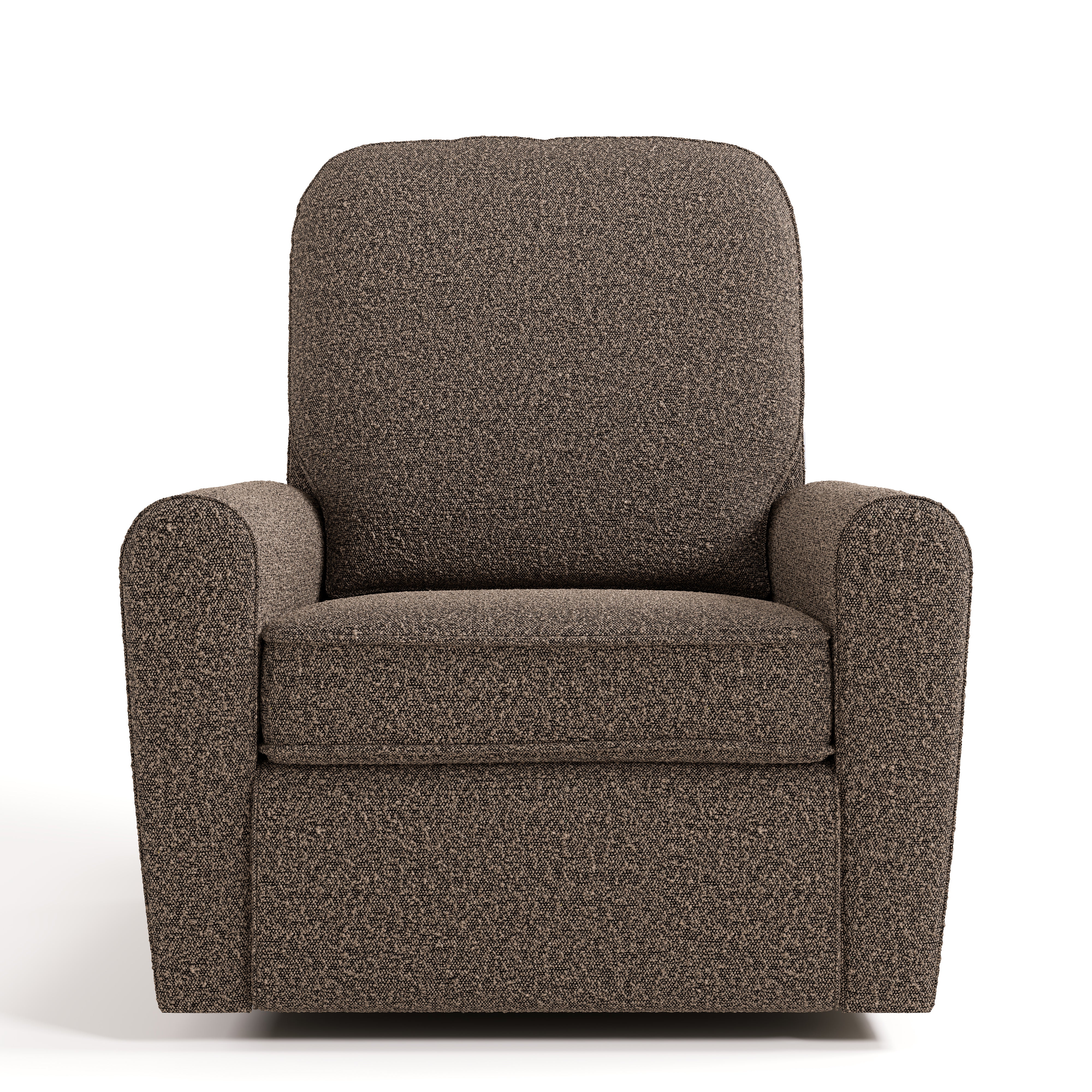 amalfi mountain brown boucle power recliner front view
