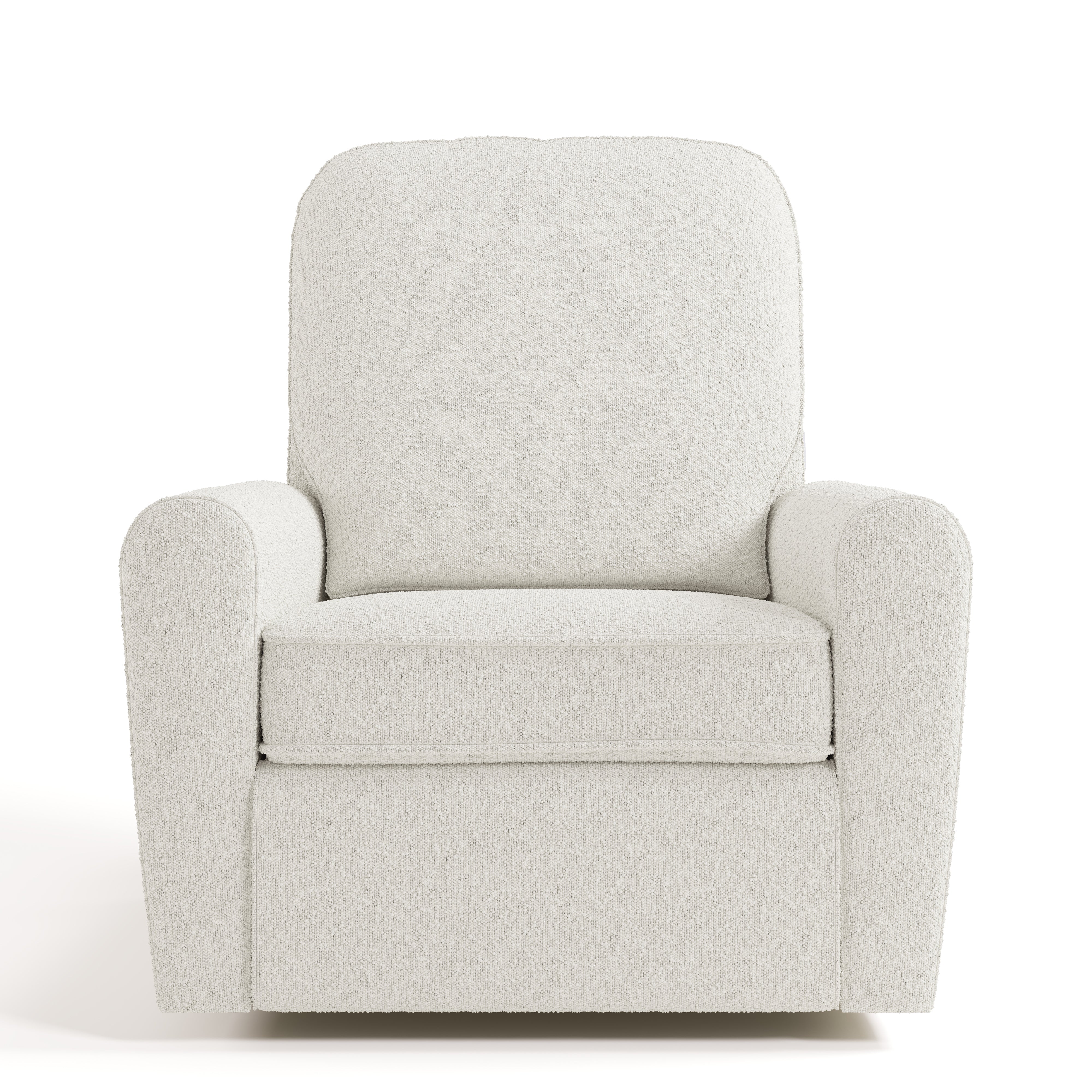 amalfi ivory boucle power recliner front view