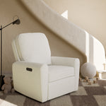 amalfi ivory boucle power recliner in nursery