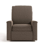 storkcraft santos mountain brown boucle power recliner front view