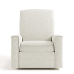 storkcraft santos ivory boucle power recliner front view