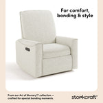 Santos ivory boucle power recliner style callout