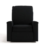 storkcraft santos black boucle power recliner front view