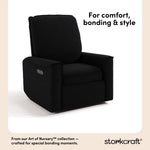 Santos black boucle power recliner style callout